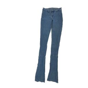 Shein Bootcut Raw Hem Women's size 6 Medium Wash Blue Denim Jeans